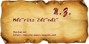 Móritz Zénó névjegykártya